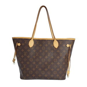 Louis Vuitton Monogram Leather Brown Neverfull Tote Bag